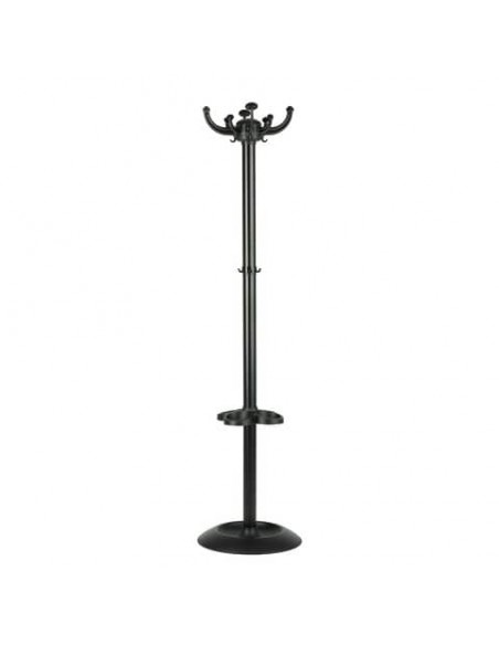 Appendiabiti da terra Unisit Jolly con portaombrelli h. 176 cm - 8 ganci nero - APUJOLN