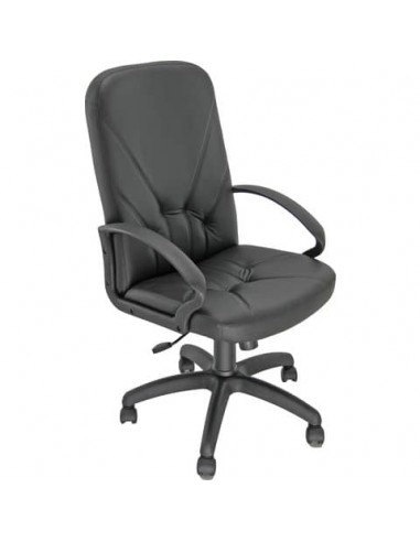 Poltrona direzionale girevole Unisit Dante DNP Eco Smart - rivestimento ecopelle nero - DNP/KN