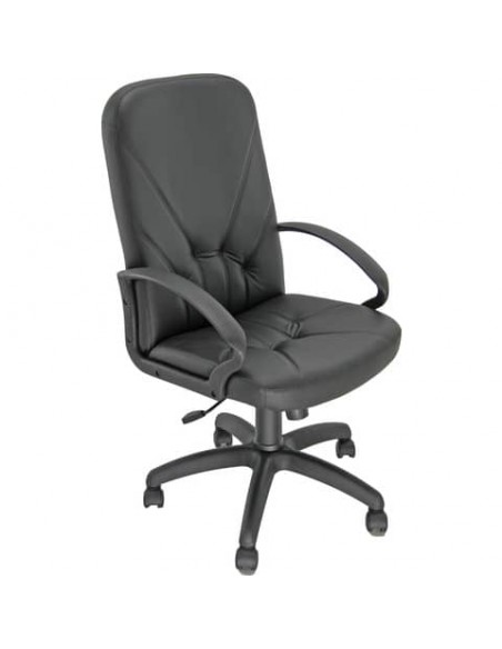 Poltrona direzionale girevole Unisit Dante DNP Eco Smart - rivestimento ecopelle nero - DNP/KN