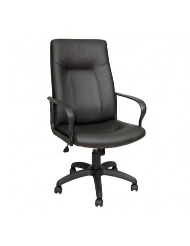 Poltrona direzionale girevole Unisit Eridanus ERP Eco Smart schienale alto - rivestimento pelle nero - ERP/PN