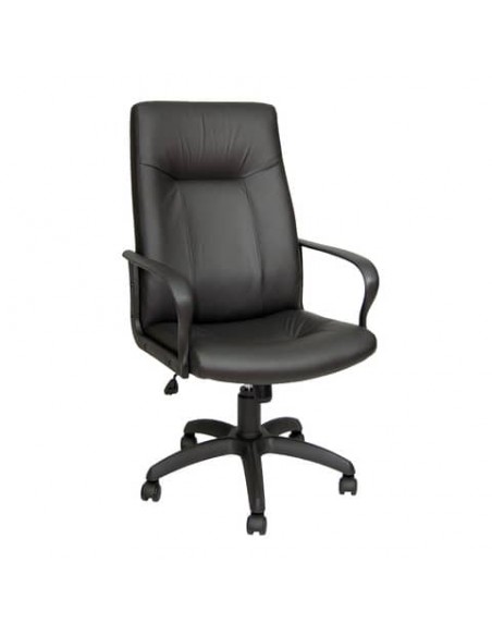 Poltrona direzionale girevole Unisit Eridanus ERP Eco Smart schienale alto - rivestimento pelle nero - ERP/PN