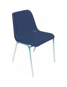 Sedia visitatore Unisit Esse ESC 4 gambe acciaio cromato - schienale fisso blu Conf. 5 pezzi - ESC/5/BL