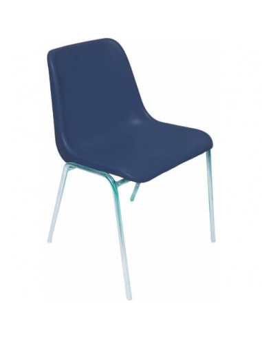 Sedia visitatore Unisit Esse ESC 4 gambe acciaio cromato - schienale fisso blu Conf. 5 pezzi - ESC/5/BL