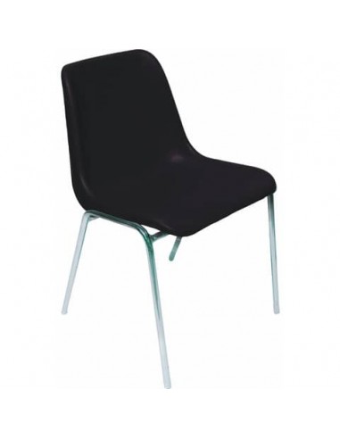 Sedia visitatore Unisit Esse ESC 4 gambe acciaio cromato - schienale fisso nero Conf. 5 pezzi - ESC/5/N