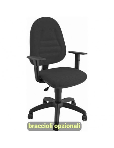 Sedia operativa girevole Unisit Metis MTPRO Eco Smart - rivestimento microfibra nero - MTPRO/MN