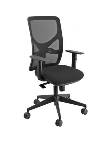 Sedia operativa girevole Unisit Pentagon Y10 PENA schienale in rete nero- rivest. Eco nero - con braccioli - PENA/BRF/EN/N