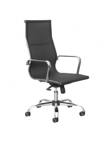 Poltrona direzionale girevole Unisit Pollux Space PXP schienale alto in rete nero - con braccioli - PXP/N