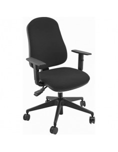 Sedia operativa girevole Unisit Simple SISY Eco Smart - rivestimento Eco nero - con braccioli - SISY/BR/EN