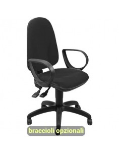 Sedia operativa girevole Unisit Team TMSY Eco smart - schiuma sagomata - rivestimento Eco nero - TMSY/EN