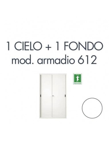 Set 1 cielo + 1 fondo per armadio Tecnical 2 612 bianco 805141163035
