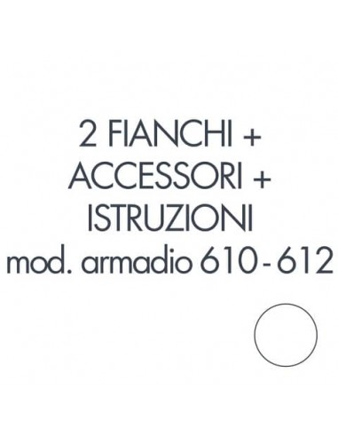 Set 2 fianchi + accessori + istruzioni montaggio per armadi 610 - 612 bianco Tecnical 2 - 805141163007