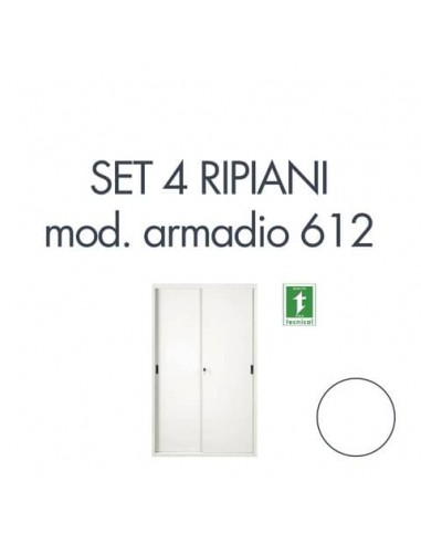 Set 4 ripiani per armadio Tecnical 2 612 612-BA BIANCO 805141163039