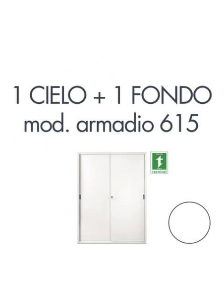 Set 1 cielo + 1 fondo per armadio Tecnical 2 615 bianco 805141163043
