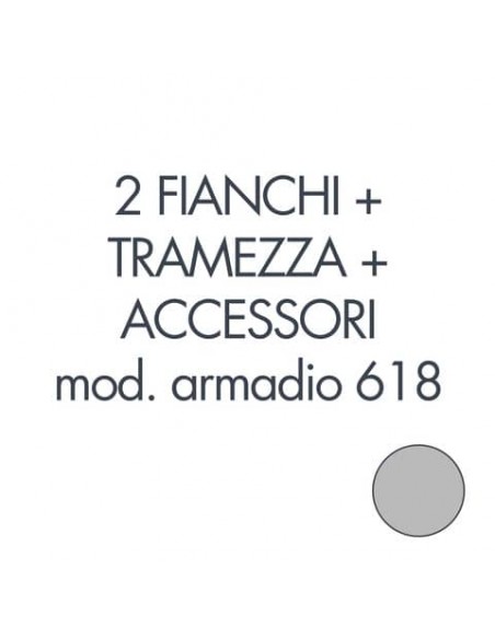 Set 2 fianchi + 1 tramezza + accessori + istruzioni per armadio Tecnical 2 618 grigio - - 805141163052
