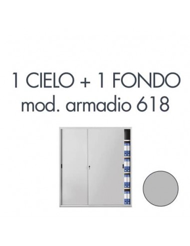 Set 1 cielo + 1 fondo armadio Tecnical 2 618 grigio 805141163054