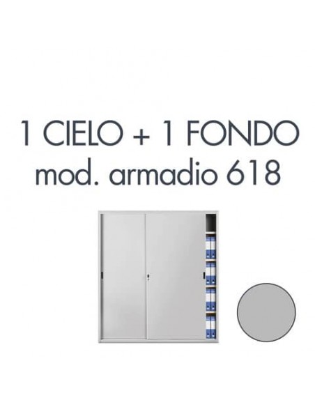 Set 1 cielo + 1 fondo armadio Tecnical 2 618 grigio 805141163054