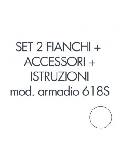 Set 2 fianchi + accessori + istruzioni per l'uso per armadio tecnical 2 618S bianco - 805141163027