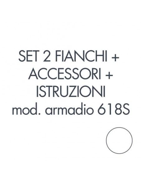 Set 2 fianchi + accessori + istruzioni per l'uso per armadio tecnical 2 618S bianco - 805141163027