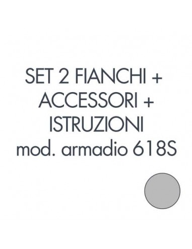 Set 2 fianchi + accessori + istruzioni per l'uso per armadio tecnical 2 618S grigio -  805141163028