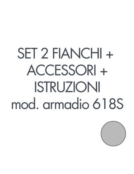 Set 2 fianchi + accessori + istruzioni per l'uso per armadio tecnical 2 618S grigio -  805141163028