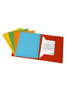 Cartella a 3 lembi Fraschini Bristol 25x33 cm con dorso espandibile fino a 2 cm giallo  conf. da 25 - 2015-G