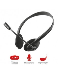 Cuffie con microfono TRUST Primo Chat nero 21665