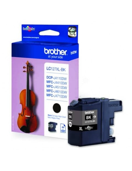 Cartuccia inkjet alta resa LC-127 Brother nero LC-127XLBK