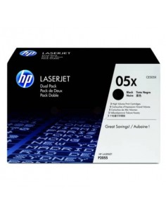Toner alta capacità 05X HP nero  Conf. 2 - CE505XD