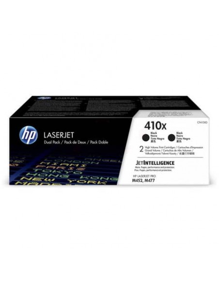 Toner alta capacità 410X HP nero  Conf. 2 - CF410XD