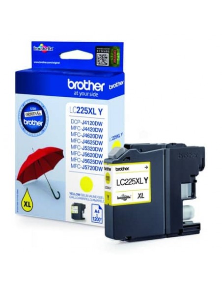 Cartuccia inkjet alta resa LC-225 Brother giallo LC-225XLY