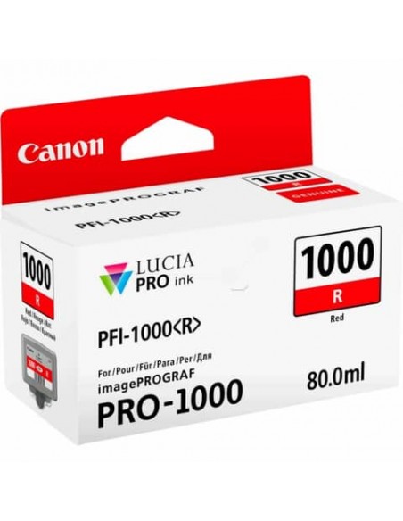 Cartuccia inkjet PFI-1000R Canon rosso  0554C001