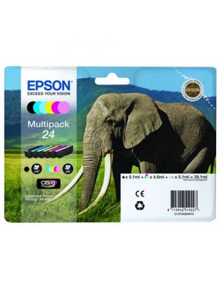Cartuccia inkjet Elefante 24 Epson 6 colori C13T24284011