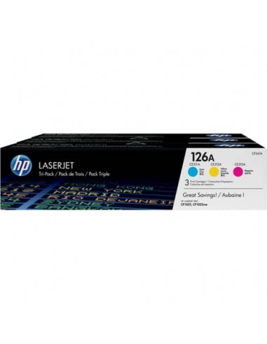 Toner 126A HP ciano+magenta+giallo  Conf. 3 - CF341A