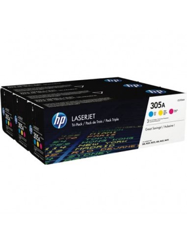 Toner 305A HP ciano+magenta+giallo  Conf. 3 - CF370AM