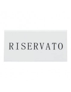 Segnaposto con scritto ''Riservato'' Securit® in acrilico rigido bianco set da 5 pezzi - TN-RES-IT-WT
