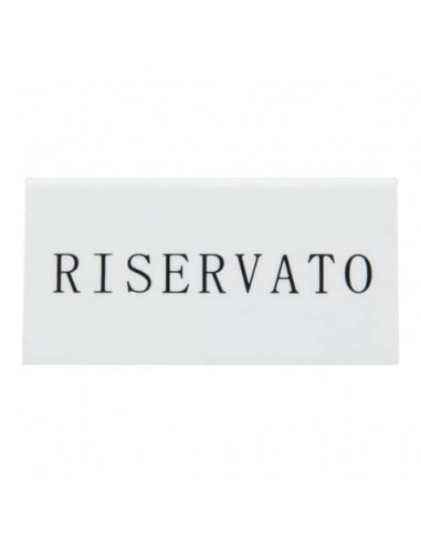 Segnaposto con scritto ''Riservato'' Securit® in acrilico rigido bianco set da 5 pezzi - TN-RES-IT-WT