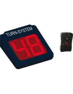 Display eliminacode LED a 2 cifre PRINTEX  + radiocomando nero TR/DIS/2 LED K