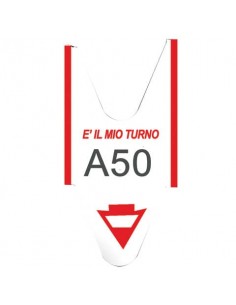 Rotolo tagliandi per eliminacode PRINTEX 2000 tagliandi f.to lettera + 2 cifre rosso - Conf. 5 pezzi - TR/ROLL/RSS