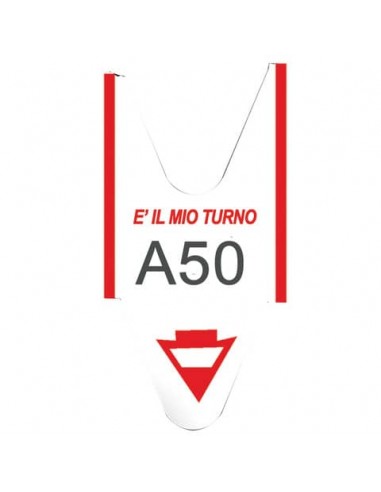 Rotolo tagliandi per eliminacode PRINTEX 2000 tagliandi f.to lettera + 2 cifre rosso - Conf. 5 pezzi - TR/ROLL/RSS