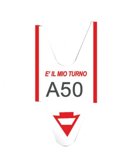 Rotolo tagliandi per eliminacode PRINTEX 2000 tagliandi f.to lettera + 2 cifre rosso - Conf. 5 pezzi - TR/ROLL/RSS