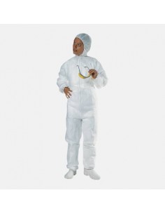 Tuta monouso con cappuccio Icoguanti bianco - XL conf. 5 pezzi - TUTX/XL