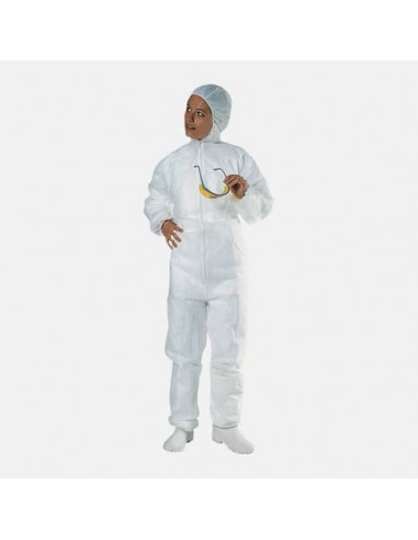 Tuta monouso con cappuccio Icoguanti bianco - XL conf. 5 pezzi - TUTX/XL