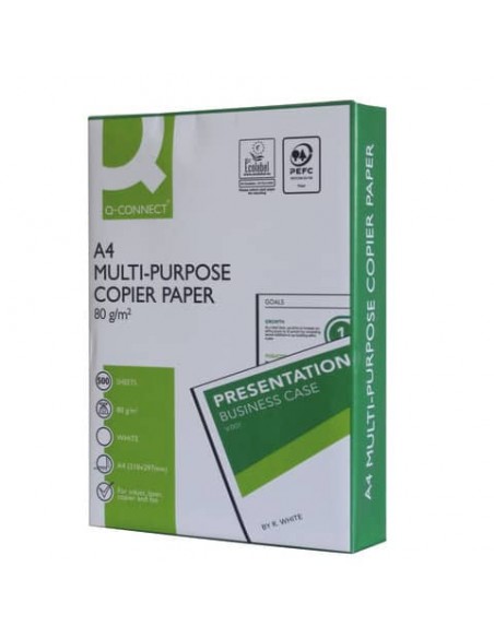 Carta per stampe e copie A4 Q-Connect 80 g/m² Risma da 500 fogli - CON0800049