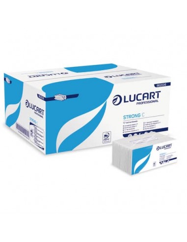 Asciugamani piegati a ''C'' Lucart Strong C 23x33 cm 1 velo conf. da 192 ff - 862036P