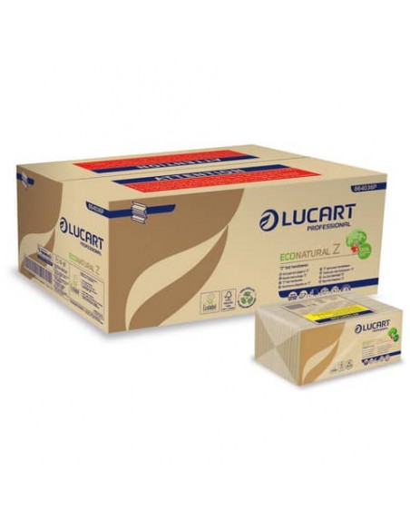 Asciugamani piegati a ''Z'' Lucart EcoNatural Z 23x23