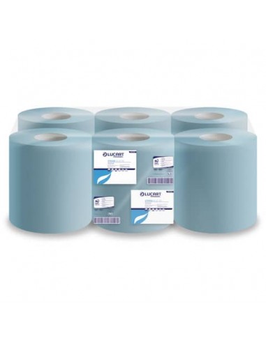 Asciugamani industriali multiuso 2 veli Lucart blu 19