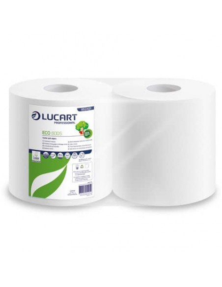 Bobina multiuso Lucart Eco 800 strappi 180 mt - 2 veli - Conf. 2 rotoli - 852421