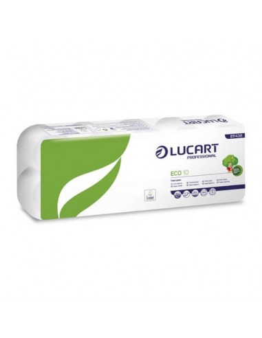 Carta igienica Lucart Eco comoda 10 2 veli 10 rotoli da 200 strappi - 811438P