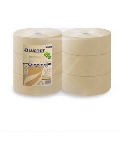 Carta igienica Lucart EcoNatural 300 m jumbo 2 veli avana 6 rotoli da 811 strappi - 812140AP