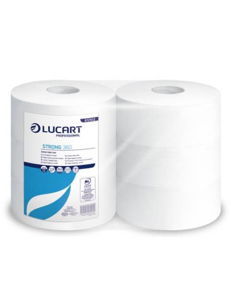 Carta igienica Lucart jumbo 2 veli  6 rotoli da 973 strappi - 812102P